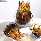 Creative Flower Bud Glass Vase Hydroponics Plant Pot Table Decoration Flowers Arrangement Floral Vases Room Aesthetic Decor