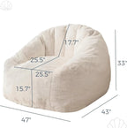 Any Size Custom Rabbit Fur Lazy Sofa Crushed Sponge Filling Soft Wrapped Feeling Vacuum Compressed Shipping Cozy Living Room Cas
