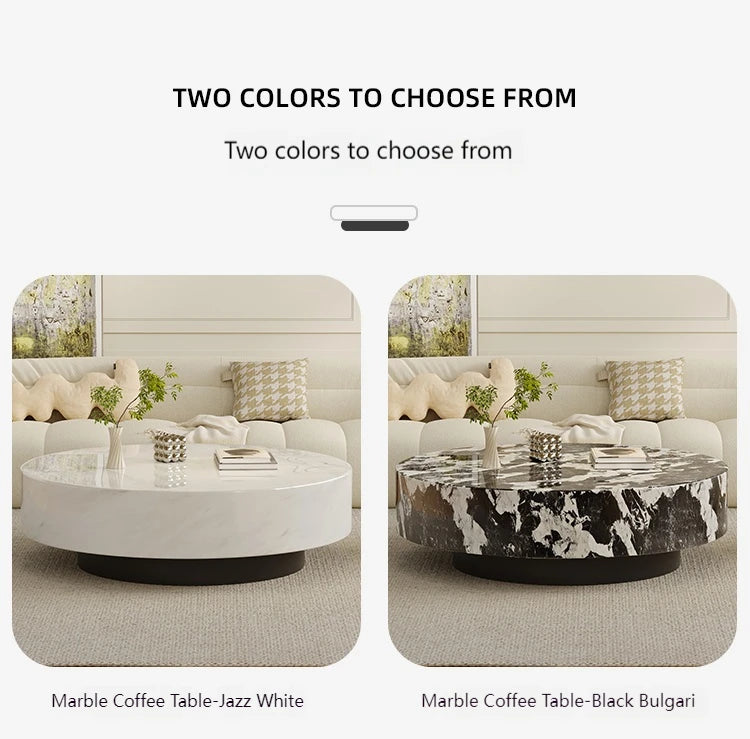 Any Size Custom Italian Minimalist Round Marble Nesting Tables Set Luxury Natural Stone Designer Villa Penthouse Living Room Fur