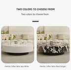 Any Size Custom Italian Minimalist Round Marble Nesting Tables Set Luxury Natural Stone Designer Villa Penthouse Living Room Fur