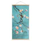 Chinese Art Landscape Ink On Canvas Anime Poster Vintage Plum Blossom Bird Hanging Canvas Painting With Wooden Frame