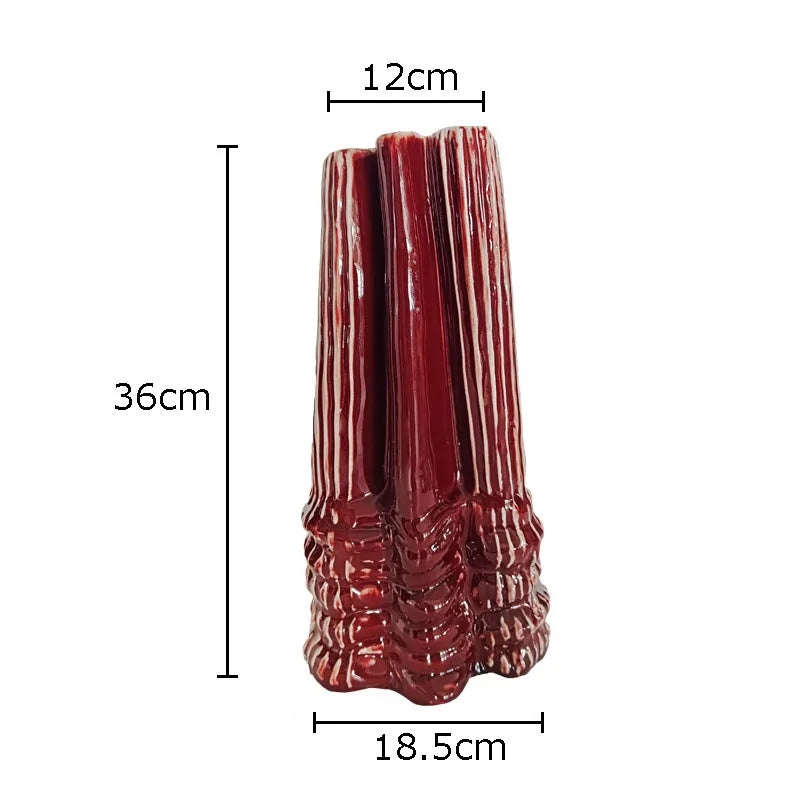 Creative Stacking Ceramic Vase Minimalism Flower Pots Desk Decoration Flowers Arrangement Floral Vases Room Aesthetic Decor