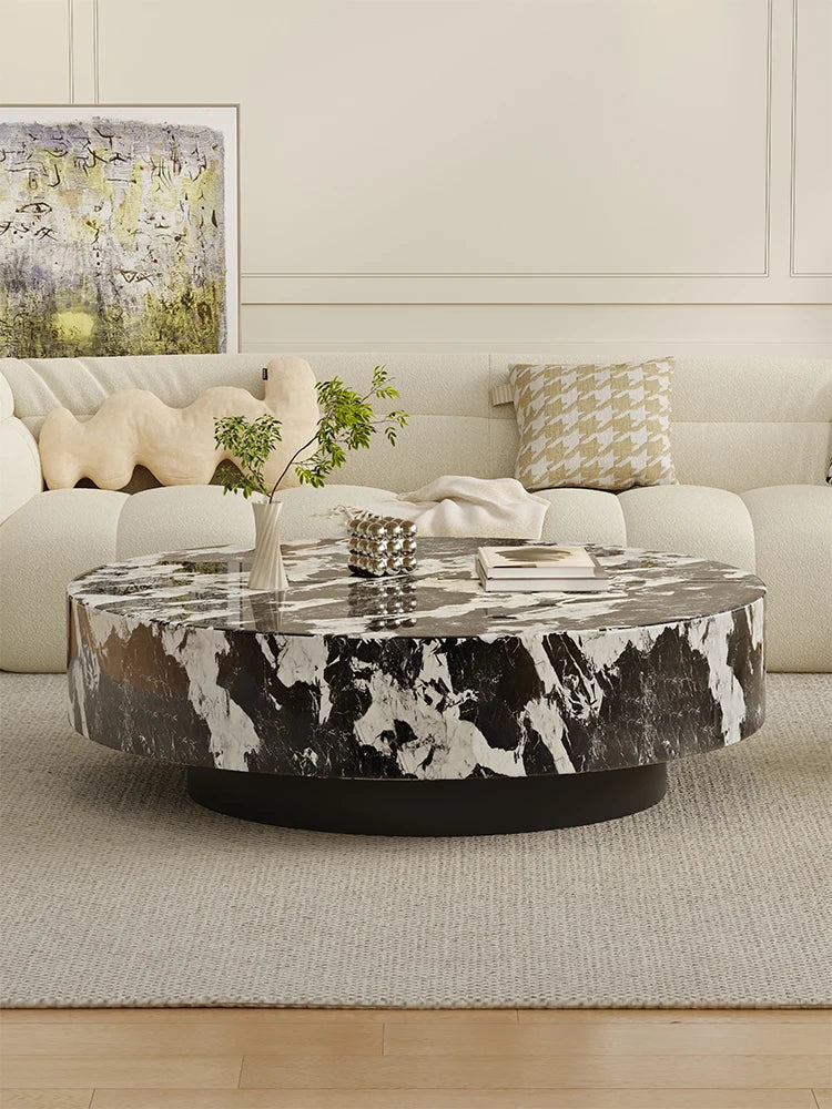 Any Size Custom Italian Minimalist Round Marble Nesting Tables Set Luxury Natural Stone Designer Villa Penthouse Living Room Fur