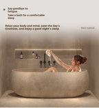 Any Size Custom Retro Oval Bathtub Compact Freestanding Soaking Tub Home Bathroom All Spaces Heat Retention Easy Clean Body Cont