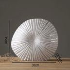 Silver Plated Vase Singular Ellipse Flower Arrangement Artificial Flowers Use Flower Vases Resin Crafts Living Room Decoration
