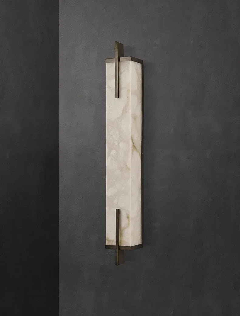 Nordic minimalist imitation marble living room TV background wall light hotel bedroom headboard resin light