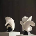 Abstract Flower Art Sculpture Ceramics Crafts Ornaments Desk Decoration White Flower Abstract Sculpture Room Aesthetic Decor