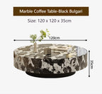 Any Size Custom Italian Minimalist Round Marble Nesting Tables Set Luxury Natural Stone Designer Villa Penthouse Living Room Fur