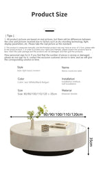 Any Size Custom Italian Minimalist Round Marble Nesting Tables Set Luxury Natural Stone Designer Villa Penthouse Living Room Fur