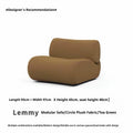 Vacuum-Compressed Modular Sofa, Wabi-Sabi Sherpa Fabric Sectional with High-Elastic Foam, Cream Mid-Century Style, Space Saving