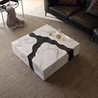 Any Size Custom Square Marble Coffee Table Italian Minimalist Viral Design Spacious Living Room Heat Scratch Resistant Customiza