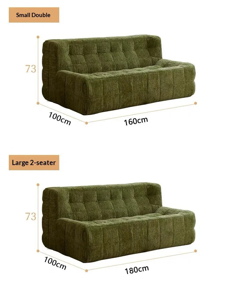 Any Size Custom Chenille Togo Lazy Sofa 6 Pleats 5 Buttons Plump Filling Compressed Shipping Multi Colors Available Cozy Living