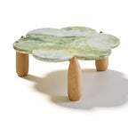 Mountain Stream Coffee Table, Vintage Marble Design for Small Space, Modern Luxury, Heat & Scratch Resistant, Customizable