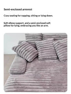 Any Size Custom Oversized Corduroy Rabbit Fur Sofa Customizable Integrated Sponge Sit Lie Eco Friendly Filling Vacuum Packed Liv