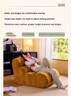 Vacuum Compressed Caterpillar Chair, Mid-Century Hugging 3D Seat with 5-Zone Support, High-Elasticity Sherpa Foam, Small Space