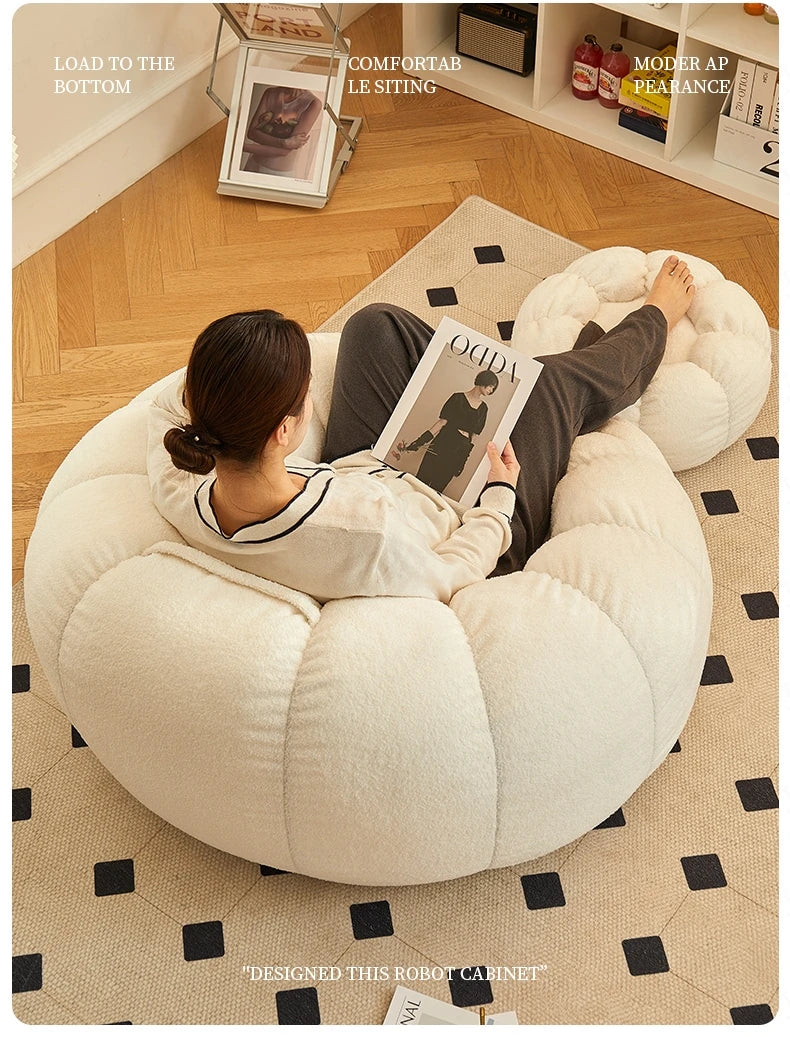 Lazy Sofa Sofa Chair balcony Leisure sleep Sofa living room sofas Modern easy chair small Sofa with Stool Bedroom Furniture