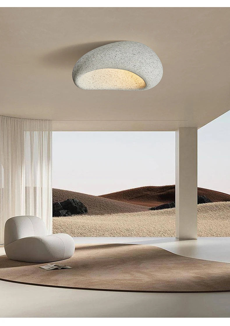 Nordic Minimalist Wabi Sabi Cream Wind Led Ceiling Lamps Chandelier Lustre Living Dining Room Home Decor Bedroom Lights Fixture