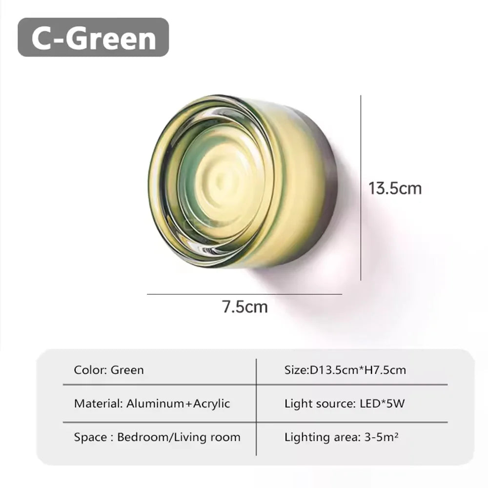 Nordic LED Wall Lamp Jelly Design Decorative Wall Lamp Corridor Study Restaurant Home Decoration Creative Lighting Fixtures