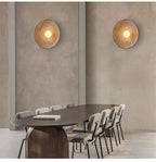Nordic Creative Retro Round Wall Lamp Wabi-sabi Resin Sconces for Living Room Bedroom Bedside Hotel Corridor  Decor lightig