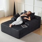 67 Inch Chaise Lounge Chair Indoor Oversized Upholstered Corduroy Sofa Bed Deep Seat Sleeper Couch Customized