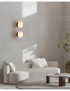 Luxury Spain natural Marble Round Wall Lamp Nordic Modern LED room Light living room Bedroom Passage corridor High-end Fixture