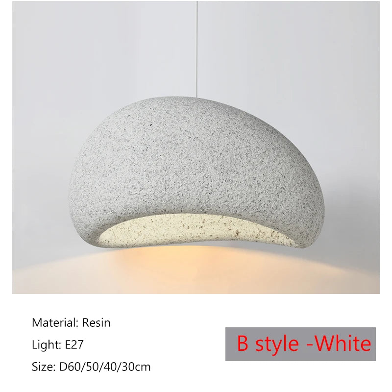 2026 New Model Wabi Sabi Pendant Lamp Living Room Dining Table Bedroom LED Ceiling Chandelier Light Home Decor E27 Hanging Lamp