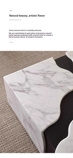 Any Size Custom Square Marble Coffee Table Italian Minimalist Viral Design Spacious Living Room Heat Scratch Resistant Customiza