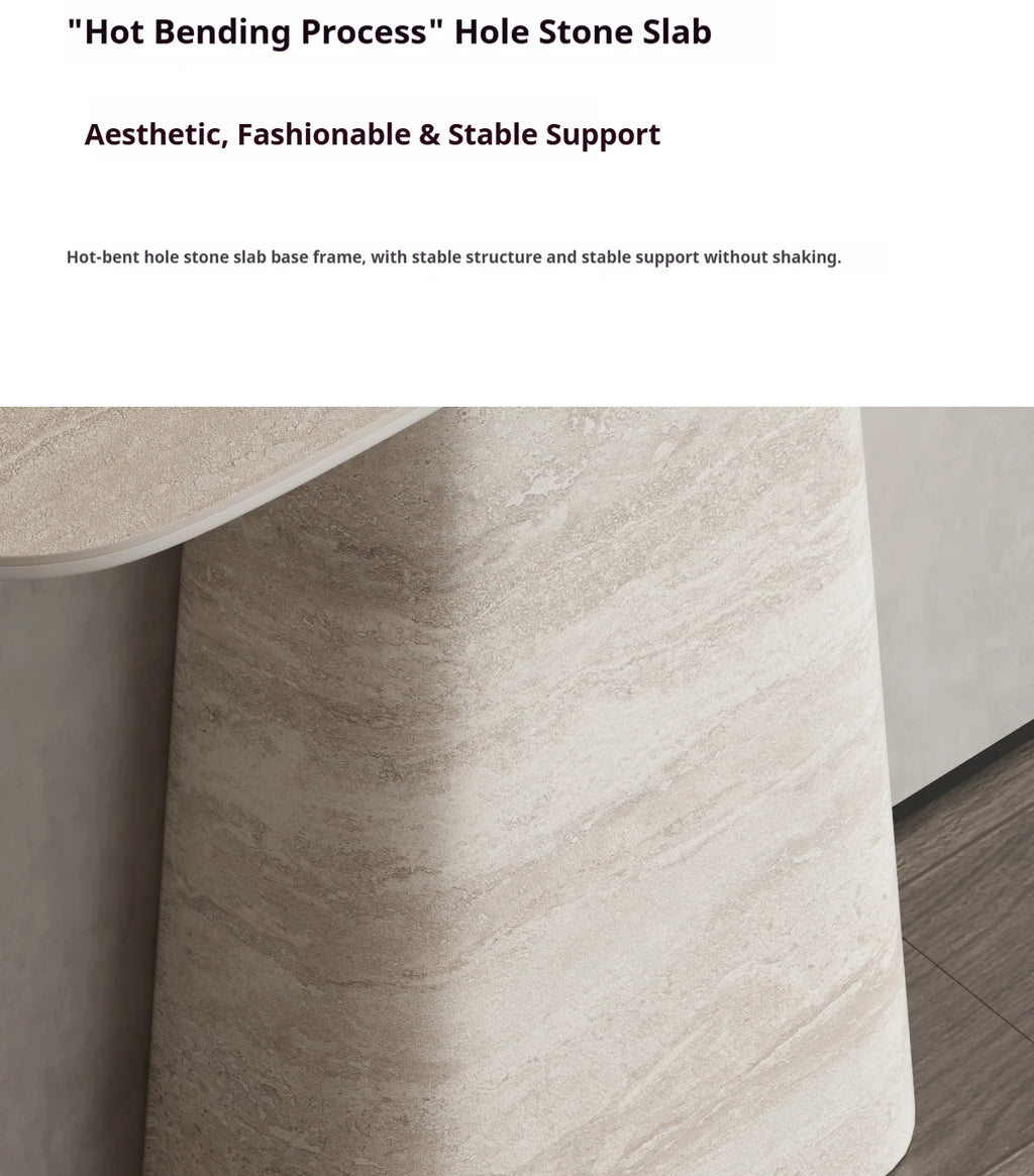 Any Size Custom Travertine Pattern Entryway Console Table Coffee Table Luxury Minimalist Living Room Side Accent Table Furniture
