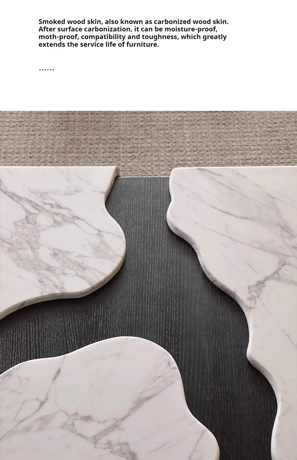 Any Size Custom Square Marble Coffee Table Italian Minimalist Viral Design Spacious Living Room Heat Scratch Resistant Customiza