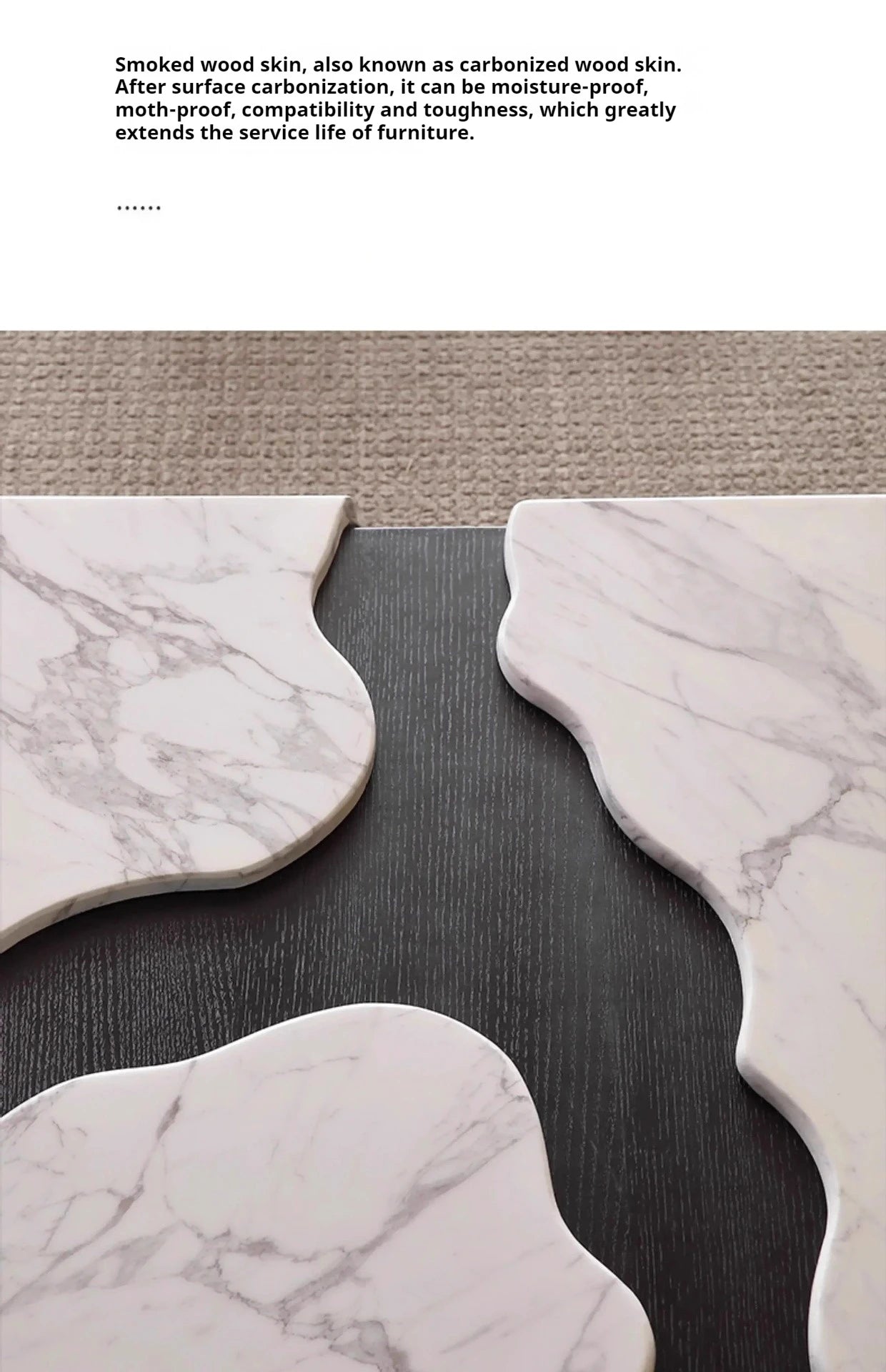 Any Size Custom Square Marble Coffee Table Italian Minimalist Viral Design Spacious Living Room Heat Scratch Resistant Customiza