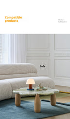 Mountain Stream Coffee Table, Vintage Marble Design for Small Space, Modern Luxury, Heat & Scratch Resistant, Customizable
