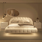 Lambswool Floating Bed Aesthetics Princess Wedding High End Quality Bed Modern Apartment Confortable Muebles Bedroom Furniture