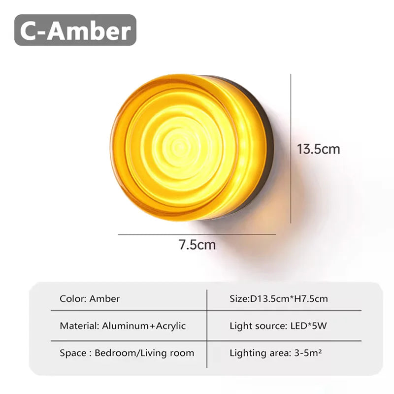 Nordic LED Wall Lamp Jelly Design Decorative Wall Lamp Corridor Study Restaurant Home Decoration Creative Lighting Fixtures