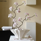 Floral Shaped Ceramic Vase Hydroponics Flower Pots Desk Decoration Flower Arrangement Modern Crafts Vases Room Aesthetic Decor
