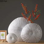 Silver Plated Vase Singular Ellipse Flower Arrangement Artificial Flowers Use Flower Vases Resin Crafts Living Room Decoration