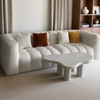 Straight row Split design soft bread module sofa berber fleece comfortable living room sofa apartment home furniture accessories