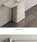 Any Size Custom Travertine Pattern Entryway Console Table Coffee Table Luxury Minimalist Living Room Side Accent Table Furniture