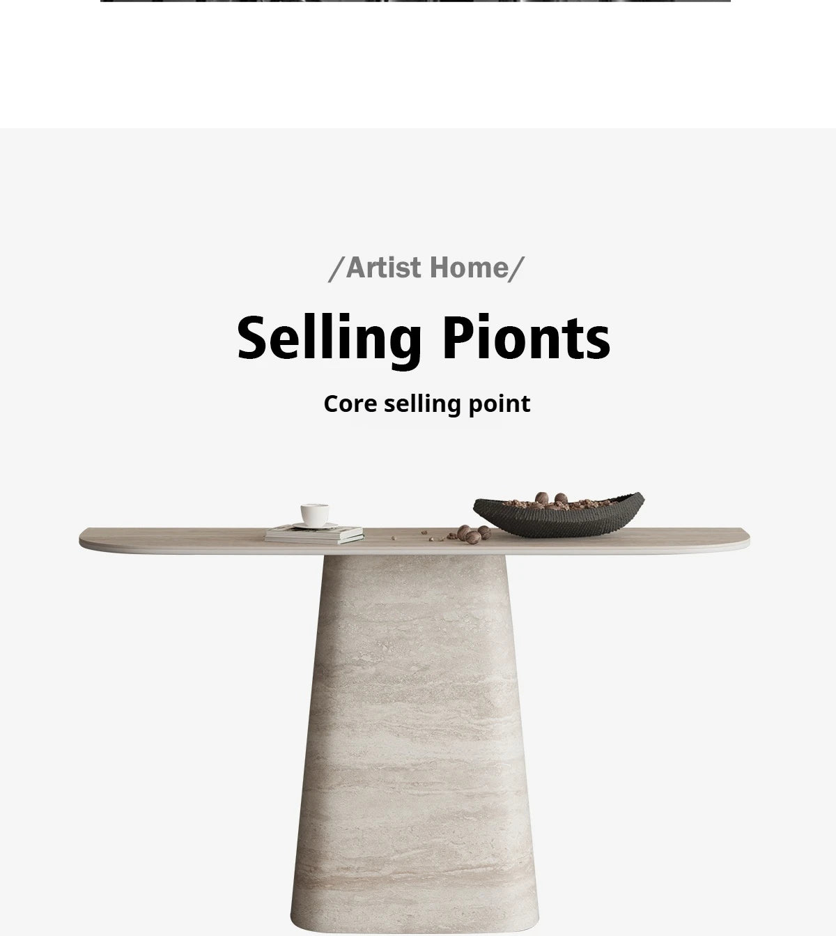 Any Size Custom Travertine Pattern Entryway Console Table Coffee Table Luxury Minimalist Living Room Side Accent Table Furniture