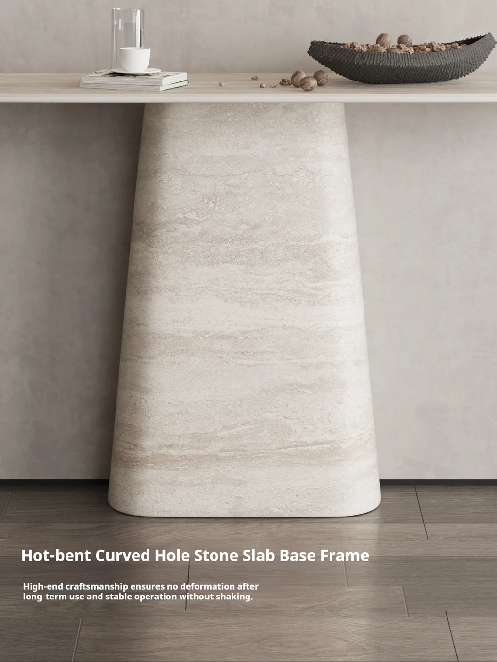 Any Size Custom Travertine Pattern Entryway Console Table Coffee Table Luxury Minimalist Living Room Side Accent Table Furniture