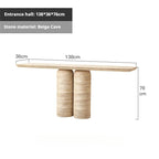 Any Size Custom Italian Travertine Entryway Console Luxury Wall Mounted Hall Table Villa Heat Scratch Resistant Anti Bacterial S
