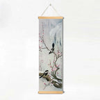 Chinese Style Ink Art Poster Bird Flowers Wall Art Canvas Painting Home Decor Pictures Living Room Poster with Hanging Frame