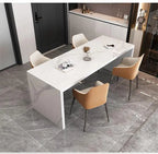 Quartz Stone Breakfast Bar, Kitchen Island with Dining Table & Cabinet, Stain Resistant & High Hardness, Custom Modern Design