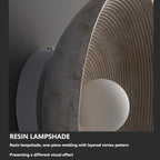 Nordic Creative Retro Round Wall Lamp Wabi-sabi Resin Sconces for Living Room Bedroom Bedside Hotel Corridor  Decor lightig
