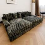 Any Size Custom Oversized Corduroy Rabbit Fur Sofa Customizable Integrated Sponge Sit Lie Eco Friendly Filling Vacuum Packed Liv
