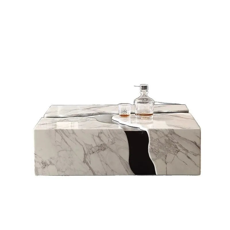 Any Size Custom Square Marble Coffee Table Italian Minimalist Viral Design Spacious Living Room Heat Scratch Resistant Customiza