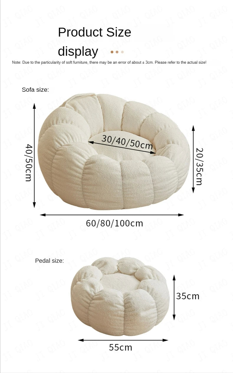 Lazy Sofa Sofa Chair balcony Leisure sleep Sofa living room sofas Modern easy chair small Sofa with Stool Bedroom Furniture