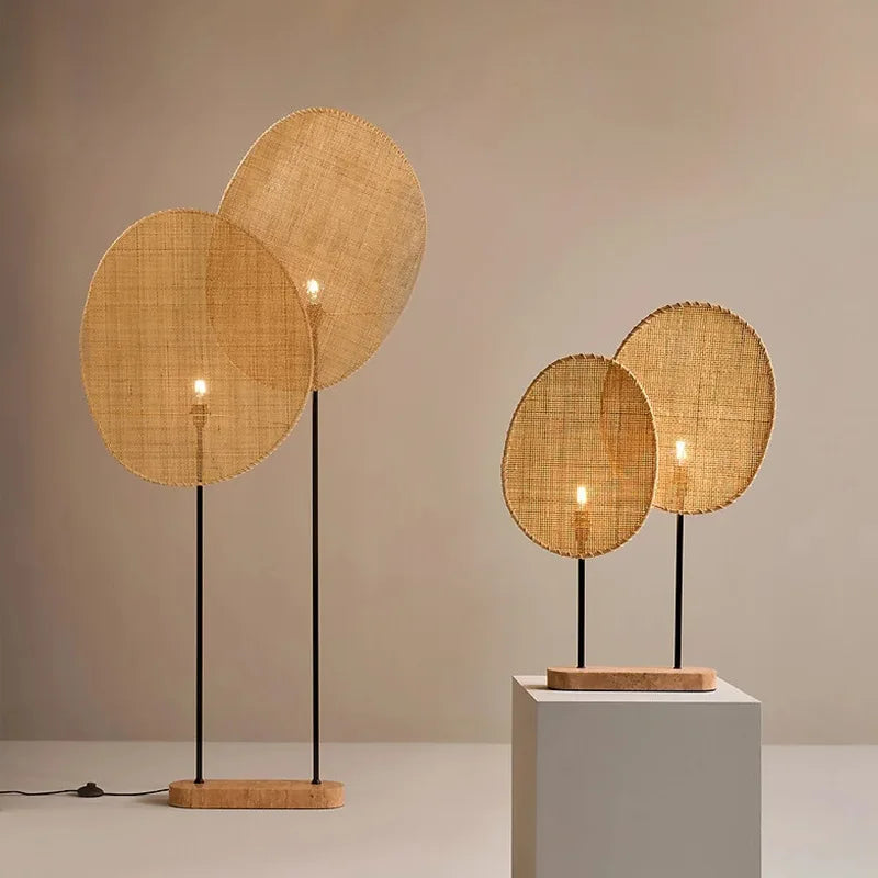 H5-Wabi Sabi Wall Lamp Japanese Room Decor Rattan Lamp Hand-woven Living Room Bedroom Beside Retro Study Corridor Aisle Light