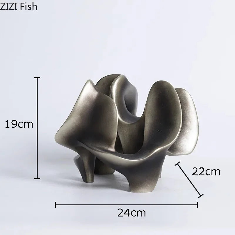 Irregular Hollow Ornaments Abstract Crafts Statue Desk Decoration Geometric Resin Artwork Sculpture Room Aesthetics Decor
