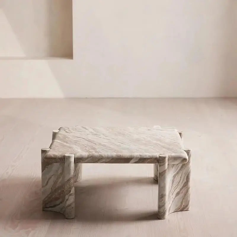 Any Size Custom Modern Minimalist Marble Coffee Table Creative Luxury Natural Stone Heat Scratch Resistant Artisan Customizable