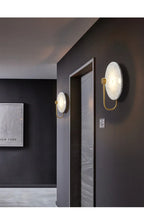 Nordic Modern Designer Minimalist Marble Circular Wall Lamp Corridor Study Bedroom Bedside Led Lights Tv Background  Decor